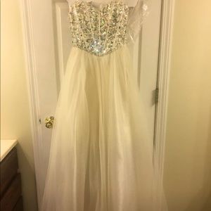 White formal dress